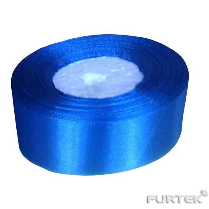 Сатиновая лента светло-синяя в рулонах по 100, 200 и 400 м