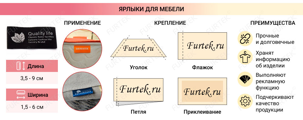 Этикетки для мебели