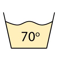 Обычная стирка (температура – до 70 °C)