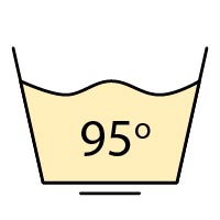 Щадящая стирка (температура – до 95 °C)